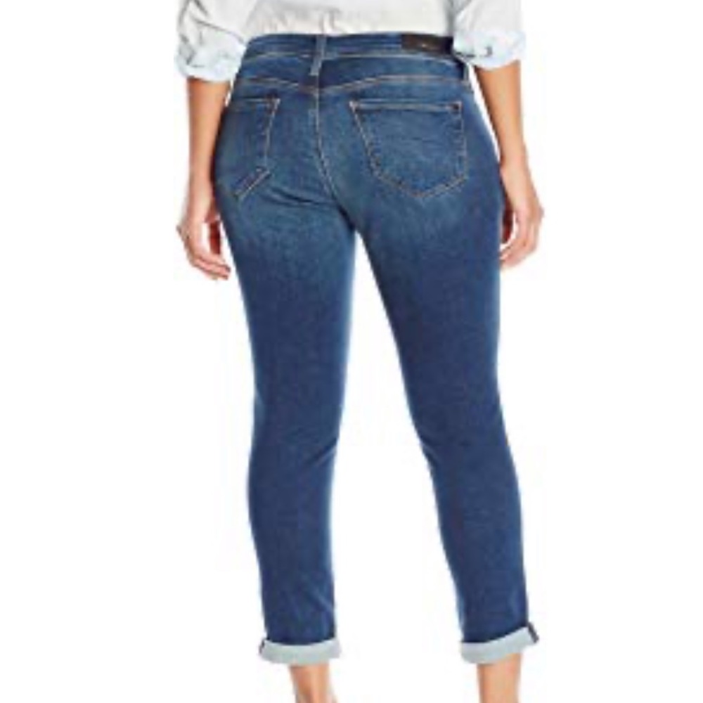 Distressed High Rise Boyfriend Jeans Ripped Denim - Picture 4 of 8